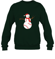 Snowman Baseball Christmas Crewneck Sweatshirt Crewneck Sweatshirt - FordPhuMy