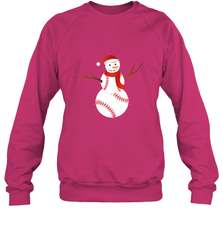 Snowman Baseball Christmas Crewneck Sweatshirt Crewneck Sweatshirt - FordPhuMy