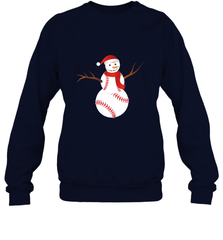 Snowman Baseball Christmas Crewneck Sweatshirt Crewneck Sweatshirt - FordPhuMy