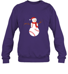 Snowman Baseball Christmas Crewneck Sweatshirt Crewneck Sweatshirt - FordPhuMy