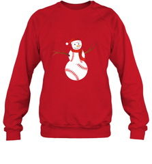 Snowman Baseball Christmas Crewneck Sweatshirt Crewneck Sweatshirt - FordPhuMy