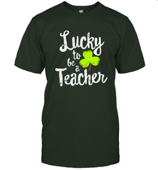 Teacher St. Patrick's Day Shirt, Lucky To Be A Teacher Men's T-Shirt Men's T-Shirt - FordPhuMy