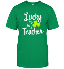 Teacher St. Patrick's Day Shirt, Lucky To Be A Teacher Men's T-Shirt Men's T-Shirt - FordPhuMy