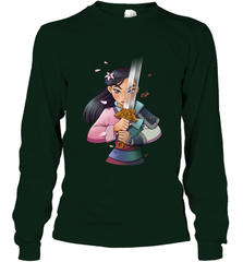 Disney Mulan Anime Half Girl Half Warrior Long Sleeve T-Shirt Long Sleeve T-Shirt - FordPhuMy