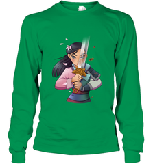 Disney Mulan Anime Half Girl Half Warrior Long Sleeve T-Shirt Long Sleeve T-Shirt - FordPhuMy