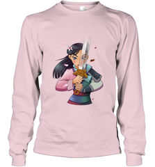 Disney Mulan Anime Half Girl Half Warrior Long Sleeve T-Shirt Long Sleeve T-Shirt - FordPhuMy