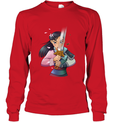 Disney Mulan Anime Half Girl Half Warrior Long Sleeve T-Shirt Long Sleeve T-Shirt - FordPhuMy