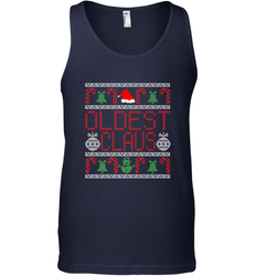 Oldest Claus Santa Hat Christmas Gift Matching Family Ugly Men's Tank Top