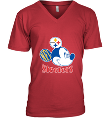 Nfl Pittsburgh Steelers Mickey Team Men's V-Neck Men's V-Neck - FordPhuMy