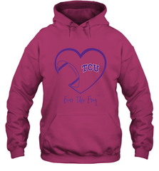 TCU Horned Frogs Football Inside Heart  Team Hooded Sweatshirt Hooded Sweatshirt - FordPhuMy
