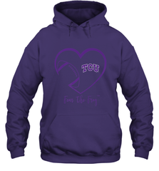 TCU Horned Frogs Football Inside Heart  Team Hooded Sweatshirt Hooded Sweatshirt - FordPhuMy