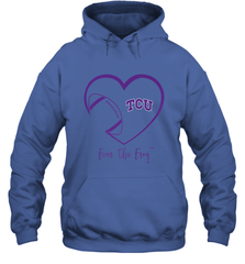 TCU Horned Frogs Football Inside Heart  Team Hooded Sweatshirt Hooded Sweatshirt - FordPhuMy