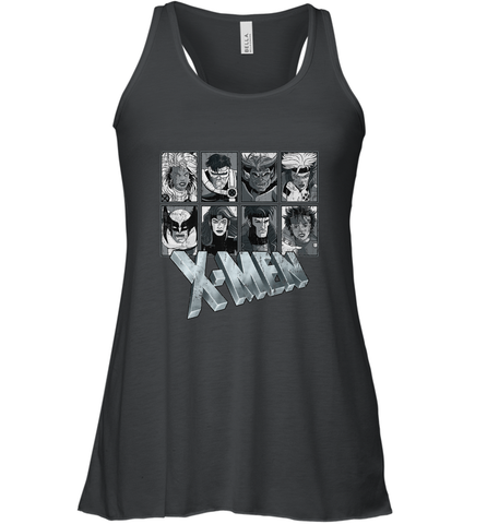 Marvel X Men Animated Series Halftone Retro 90s Women's Racerback Tank Women's Racerback Tank / Black / XS Women's Racerback Tank - FordPhuMy