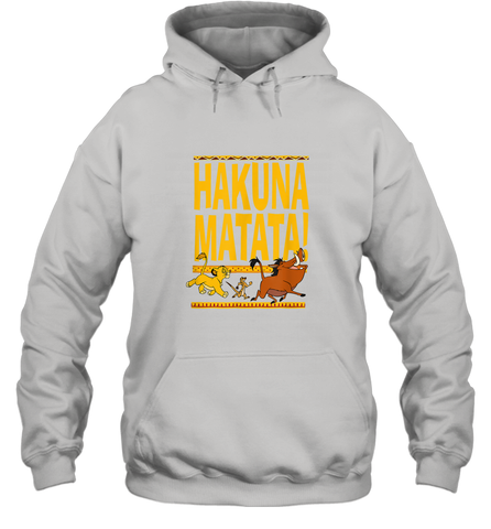 Disney Lion King Classic Hakuna Crew Men and Women Hooded Sweatshirt Men and Women Hooded Sweatshirt / White / S Men and Women Hooded Sweatshirt - FordPhuMy