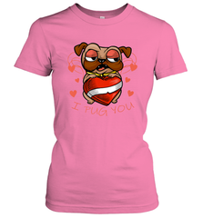 I Pug You Cute Valentines Day Love Heart Pug Dog Valentine Women's T-Shirt Women's T-Shirt - FordPhuMy