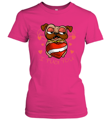 I Pug You Cute Valentines Day Love Heart Pug Dog Valentine Women's T-Shirt Women's T-Shirt - FordPhuMy