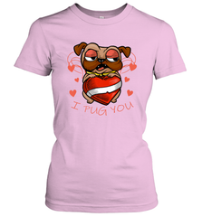 I Pug You Cute Valentines Day Love Heart Pug Dog Valentine Women's T-Shirt Women's T-Shirt - FordPhuMy