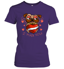 I Pug You Cute Valentines Day Love Heart Pug Dog Valentine Women's T-Shirt Women's T-Shirt - FordPhuMy