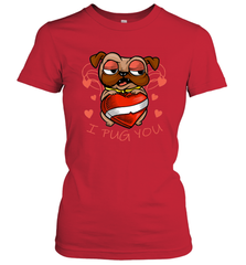 I Pug You Cute Valentines Day Love Heart Pug Dog Valentine Women's T-Shirt Women's T-Shirt - FordPhuMy