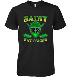 Saint Hat Tricks Ice Hockey Funny St Patricks Day Gift Men's Premium T-Shirt