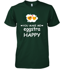 You Make Me Eggstra happy,Funny Valentine His and Her Couple Men's Premium T-Shirt Men's Premium T-Shirt - FordPhuMy