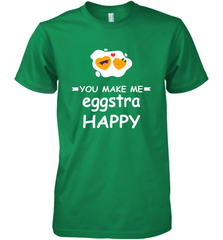You Make Me Eggstra happy,Funny Valentine His and Her Couple Men's Premium T-Shirt Men's Premium T-Shirt - FordPhuMy