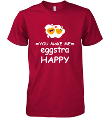 You Make Me Eggstra happy,Funny Valentine His and Her Couple Men's Premium T-Shirt Men's Premium T-Shirt - FordPhuMy