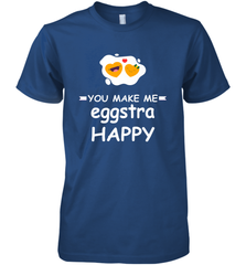 You Make Me Eggstra happy,Funny Valentine His and Her Couple Men's Premium T-Shirt Men's Premium T-Shirt - FordPhuMy