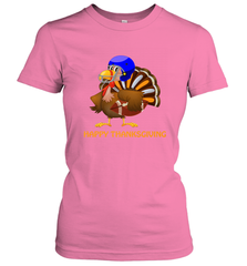 Cool Happy Thanksgiving Football Shirt Gobble Player Turkey Women's T-Shirt Women's T-Shirt - FordPhuMy