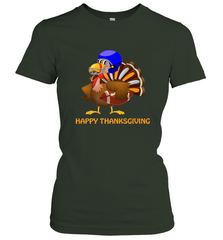 Cool Happy Thanksgiving Football Shirt Gobble Player Turkey Women's T-Shirt Women's T-Shirt - FordPhuMy