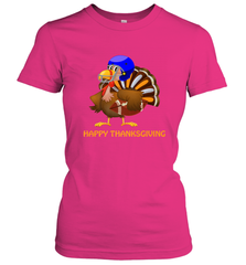 Cool Happy Thanksgiving Football Shirt Gobble Player Turkey Women's T-Shirt Women's T-Shirt - FordPhuMy