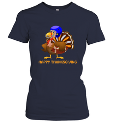 Cool Happy Thanksgiving Football Shirt Gobble Player Turkey Women's T-Shirt