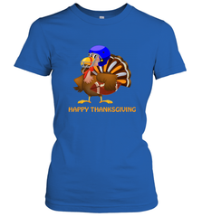 Cool Happy Thanksgiving Football Shirt Gobble Player Turkey Women's T-Shirt Women's T-Shirt - FordPhuMy
