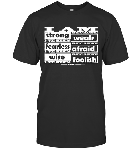 I am strong, fearless wise Best Novelty Gift Wing Inspirational Quote Men's T-Shirt Men's T-Shirt / Black / S Men's T-Shirt - FordPhuMy