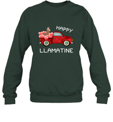 Happy Llamatine funny Valentine Day Llama costume Crewneck Sweatshirt Crewneck Sweatshirt - FordPhuMy