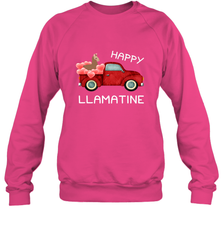 Happy Llamatine funny Valentine Day Llama costume Crewneck Sweatshirt Crewneck Sweatshirt - FordPhuMy