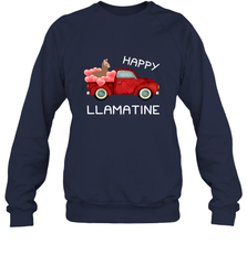 Happy Llamatine funny Valentine Day Llama costume Crewneck Sweatshirt Crewneck Sweatshirt - FordPhuMy
