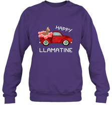 Happy Llamatine funny Valentine Day Llama costume Crewneck Sweatshirt Crewneck Sweatshirt - FordPhuMy
