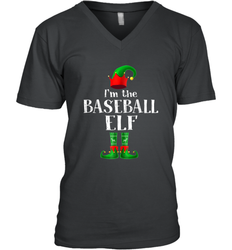 I'm The Baseball Elf Matching Family Pajama Christmas Men's V-Neck