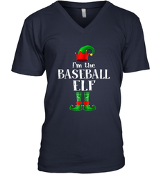 I'm The Baseball Elf Matching Family Pajama Christmas Men's V-Neck