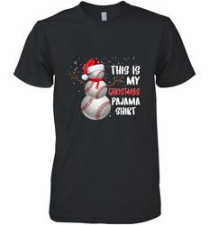Baseball Snowman Christmas This is my Christmas Pajama Men's Premium T-Shirt