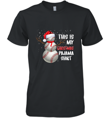Baseball Snowman Christmas This is my Christmas Pajama Men's Premium T-Shirt Men's Premium T-Shirt - FordPhuMy