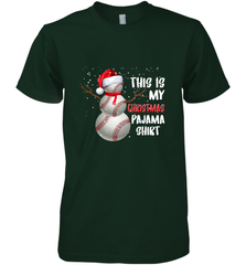 Baseball Snowman Christmas This is my Christmas Pajama Men's Premium T-Shirt Men's Premium T-Shirt - FordPhuMy