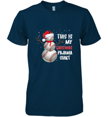Baseball Snowman Christmas This is my Christmas Pajama Men's Premium T-Shirt Men's Premium T-Shirt - FordPhuMy