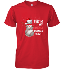 Baseball Snowman Christmas This is my Christmas Pajama Men's Premium T-Shirt Men's Premium T-Shirt - FordPhuMy
