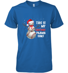 Baseball Snowman Christmas This is my Christmas Pajama Men's Premium T-Shirt Men's Premium T-Shirt - FordPhuMy