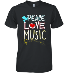Peace Love Music Hippie Hipster Festival Men's Premium T-Shirt