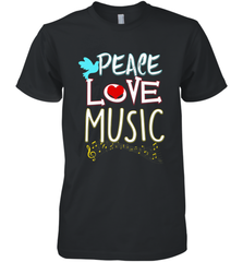 Peace Love Music Hippie Hipster Festival Men's Premium T-Shirt Men's Premium T-Shirt - FordPhuMy