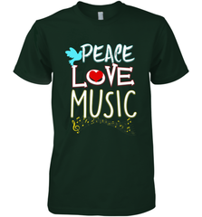 Peace Love Music Hippie Hipster Festival Men's Premium T-Shirt Men's Premium T-Shirt - FordPhuMy