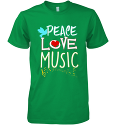 Peace Love Music Hippie Hipster Festival Men's Premium T-Shirt